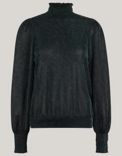 Lurex Top Donkergroen