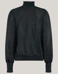 Lurex Top Donkergroen