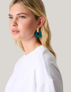 Marble Oorbellen Donkergroen