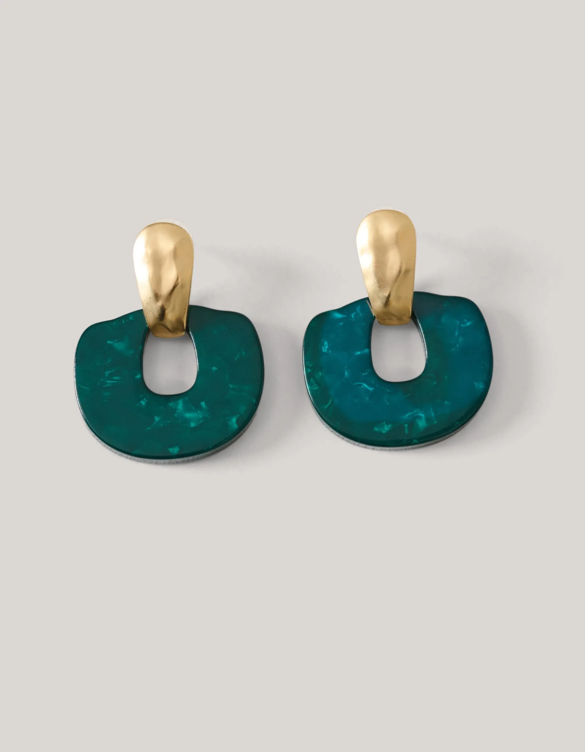 Marble Oorbellen Donkergroen