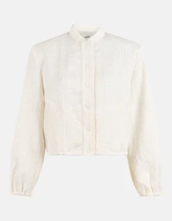 Meander Jacquard Bomber Gebroken Wit