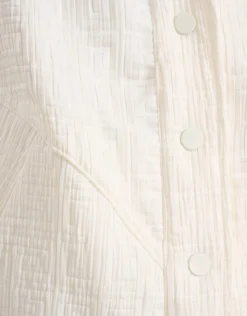 Meander Jacquard Bomber Gebroken Wit