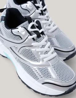 Mesh Sneakers Zilver