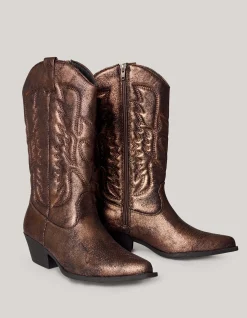 Metallic Cowboylaarzen Bruin
