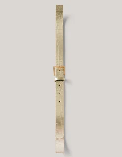 Metallic Croco Riem Goud
