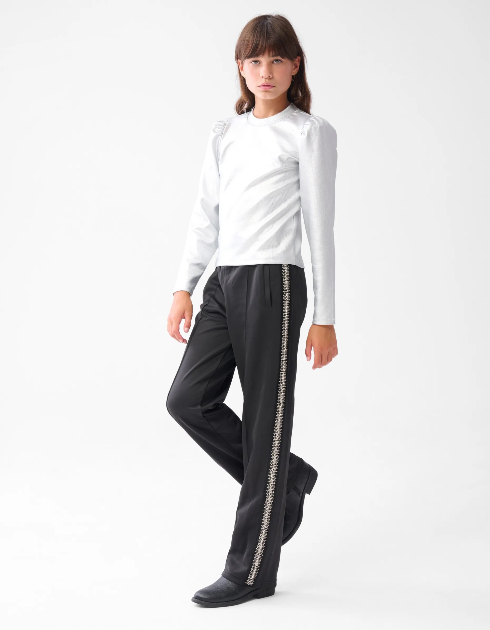 Metallic Longsleeve Zilver