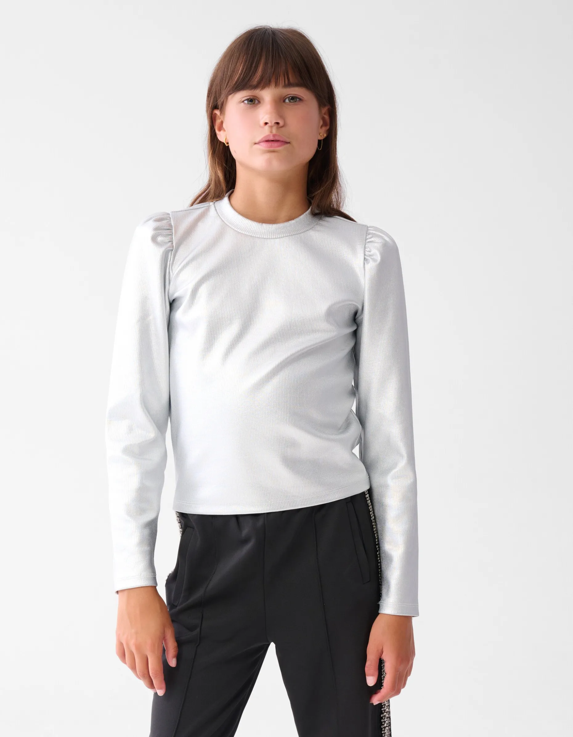 Metallic Longsleeve Zilver