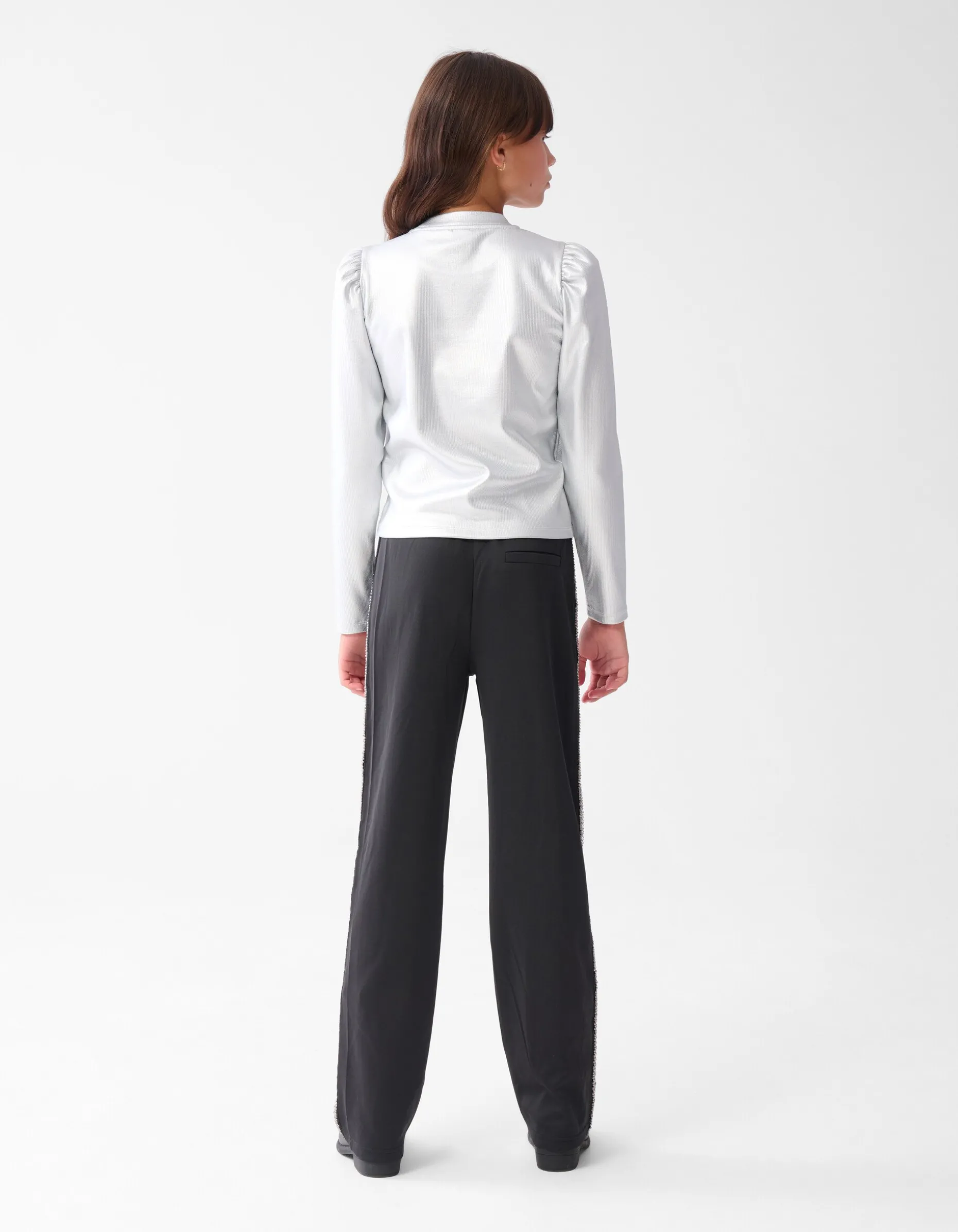 Metallic Longsleeve Zilver