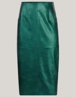 Metallic Maxi Rok Groen By Mieke