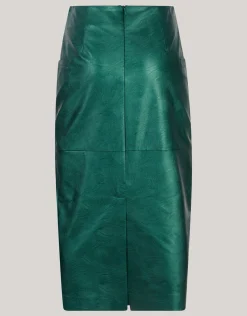 Metallic Maxi Rok Groen By Mieke
