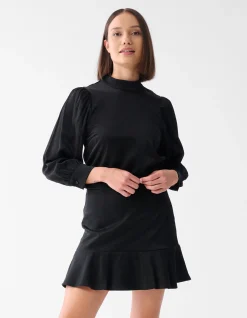 Metallic Mini Rok Zwart