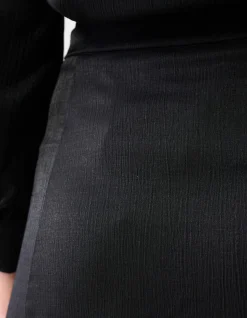 Metallic Mini Rok Zwart