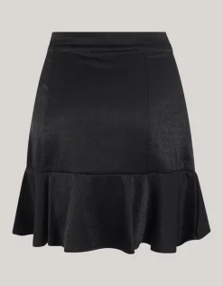 Metallic Mini Rok Zwart