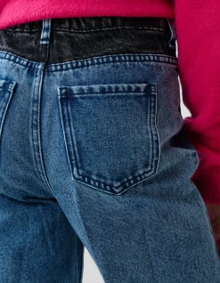 Mixed Straight Fit Jeans Mediumstone