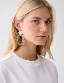 Multi Beaded Oorbellen Zilver