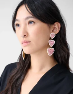 Multi Heart Oorbellen Roze By Fred