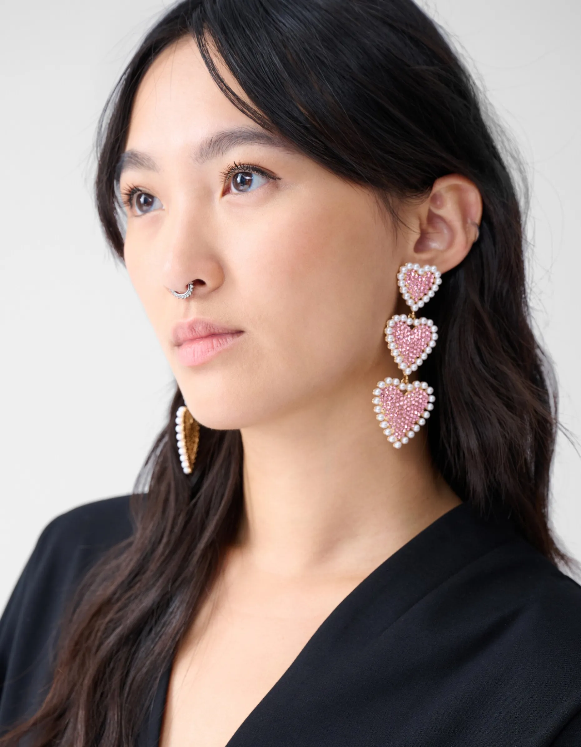 Multi Heart Oorbellen Roze By Fred