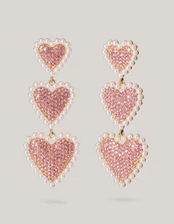Multi Heart Oorbellen Roze By Fred