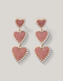 Multi Heart Oorbellen Roze By Fred