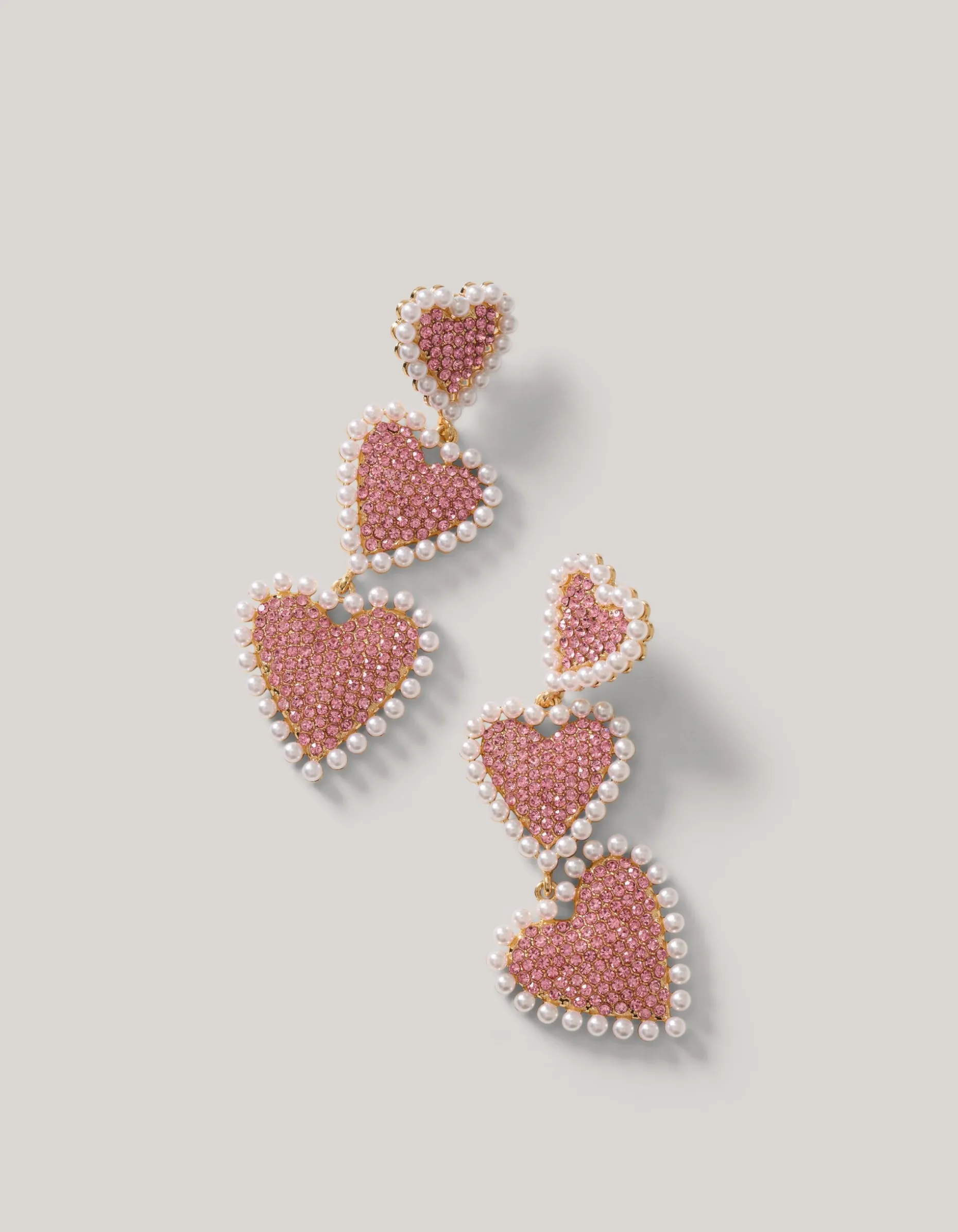 Multi Heart Oorbellen Roze By Fred