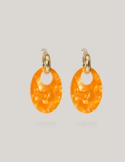 Ovale Oorbellen Oranje