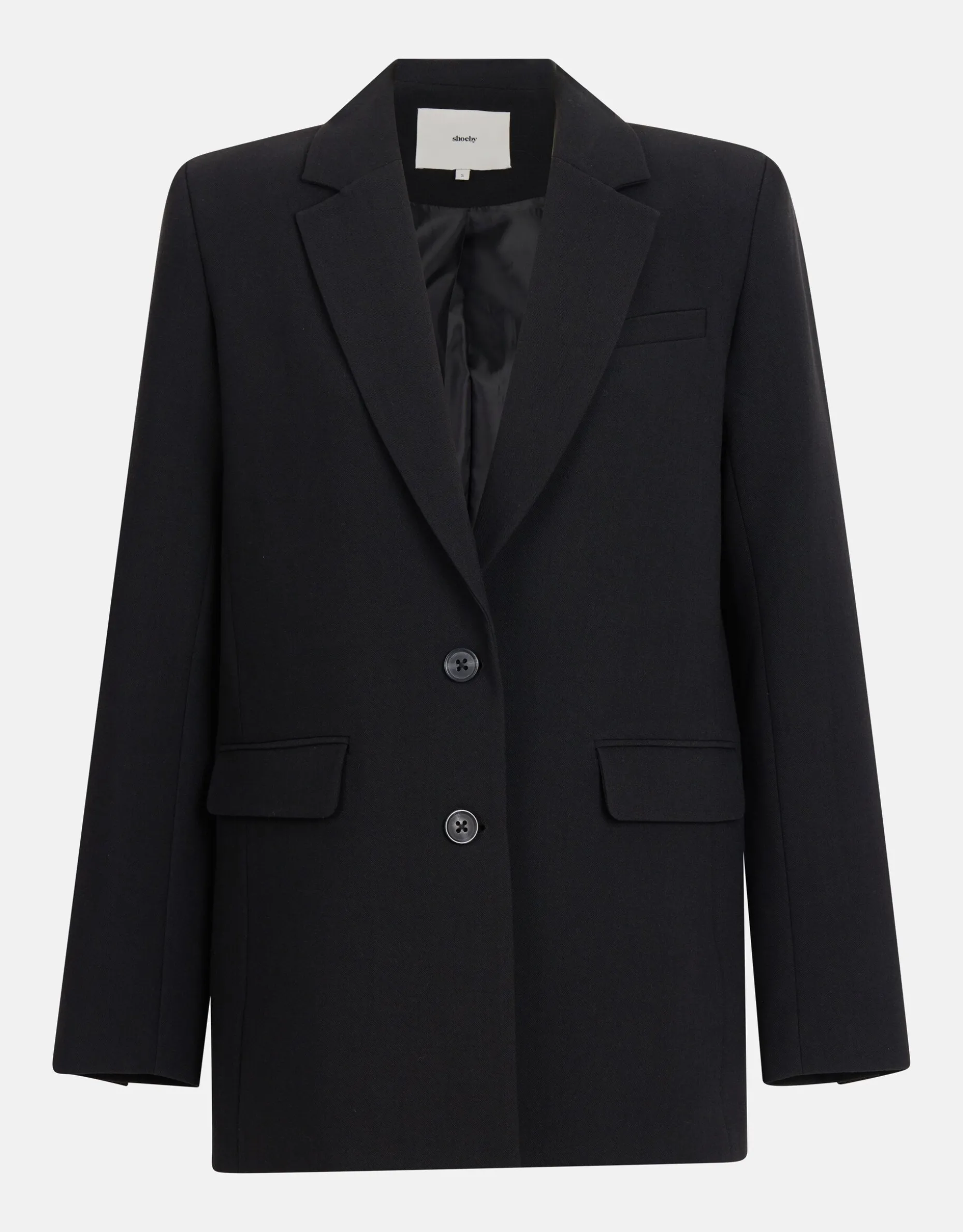 Oversized Basis Blazer Zwart