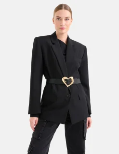 Oversized Basis Blazer Zwart