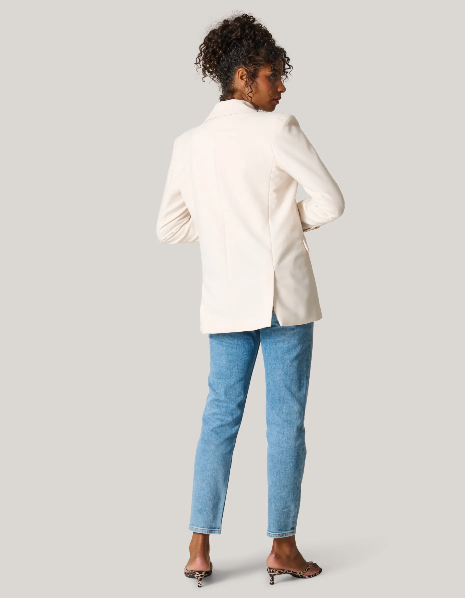 Oversized Blazer Gebroken Wit