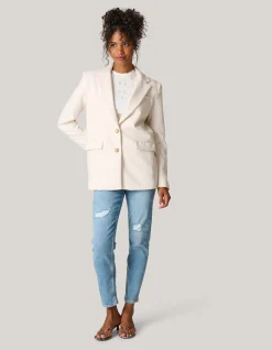 Oversized Blazer Gebroken Wit