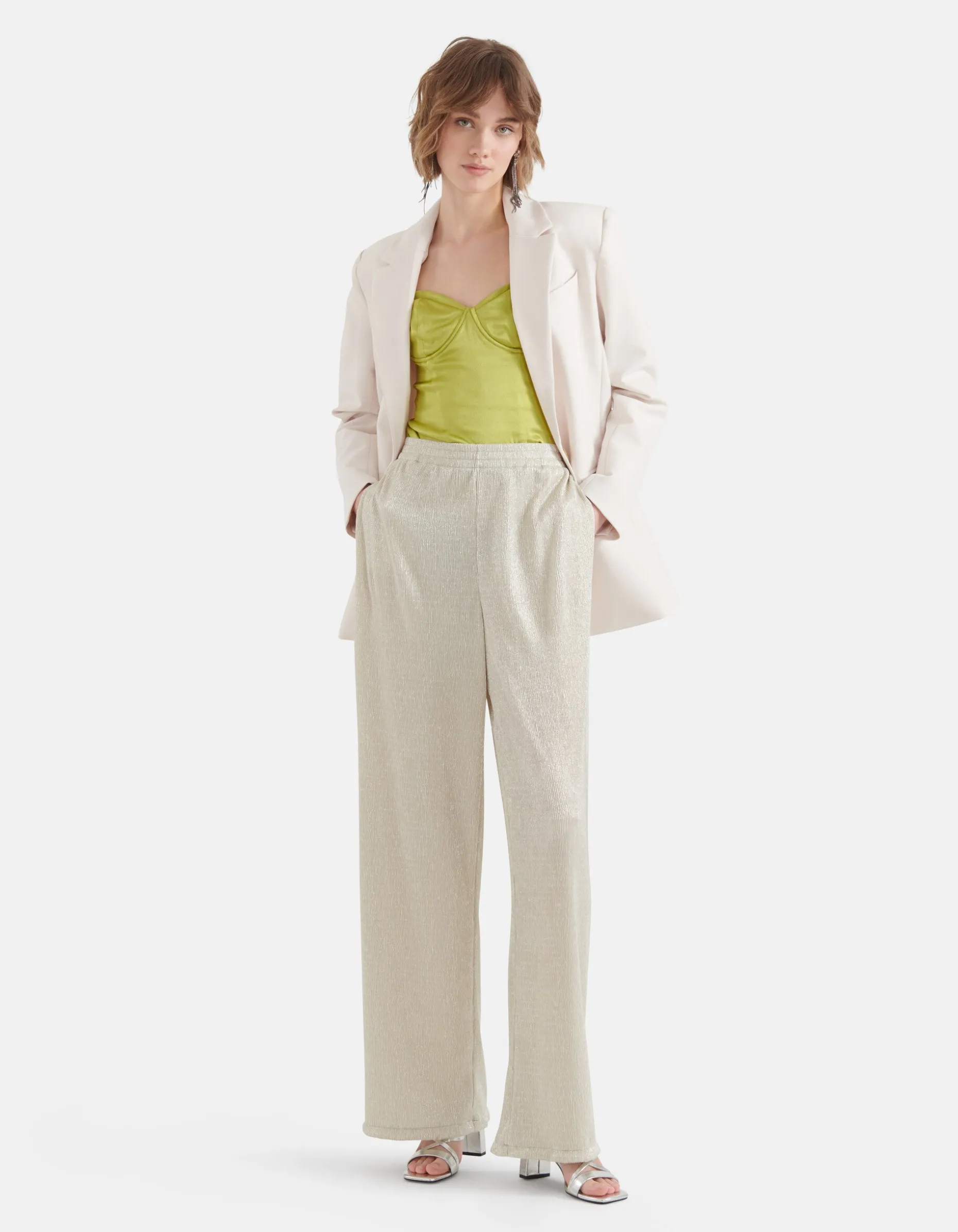 Oversized Blazer Gebroken Wit