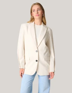 Oversized Deconstructed Blazer Gebroken Wit