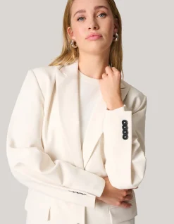 Oversized Deconstructed Blazer Gebroken Wit