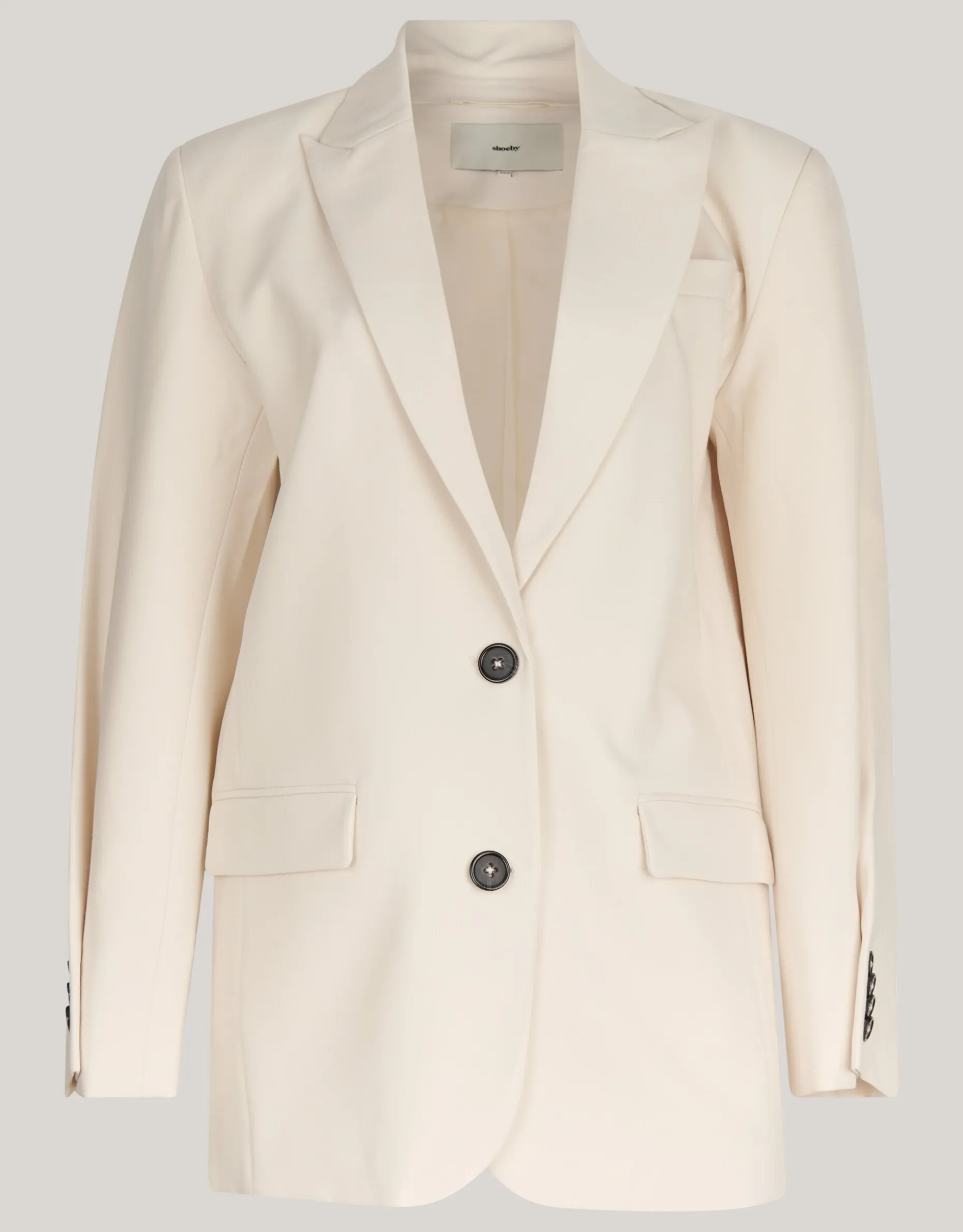 Oversized Deconstructed Blazer Gebroken Wit