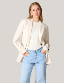 Oversized Deconstructed Blazer Gebroken Wit