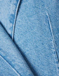 Oversized Denim Blazer Bleached