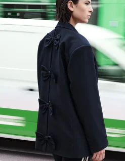 Oversized Strik Blazer Zwart