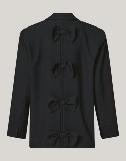 Oversized Strik Blazer Zwart