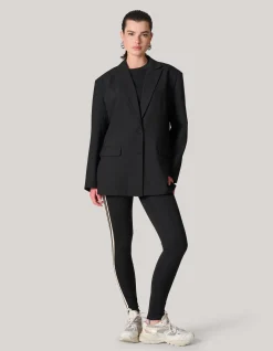 Oversized Strik Blazer Zwart
