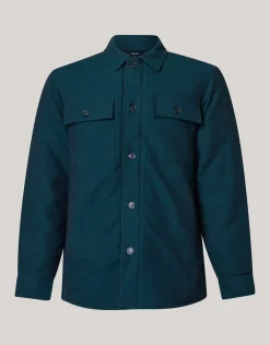 Padded Overshirt Donkergroen