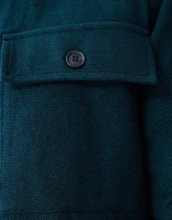 Padded Overshirt Donkergroen