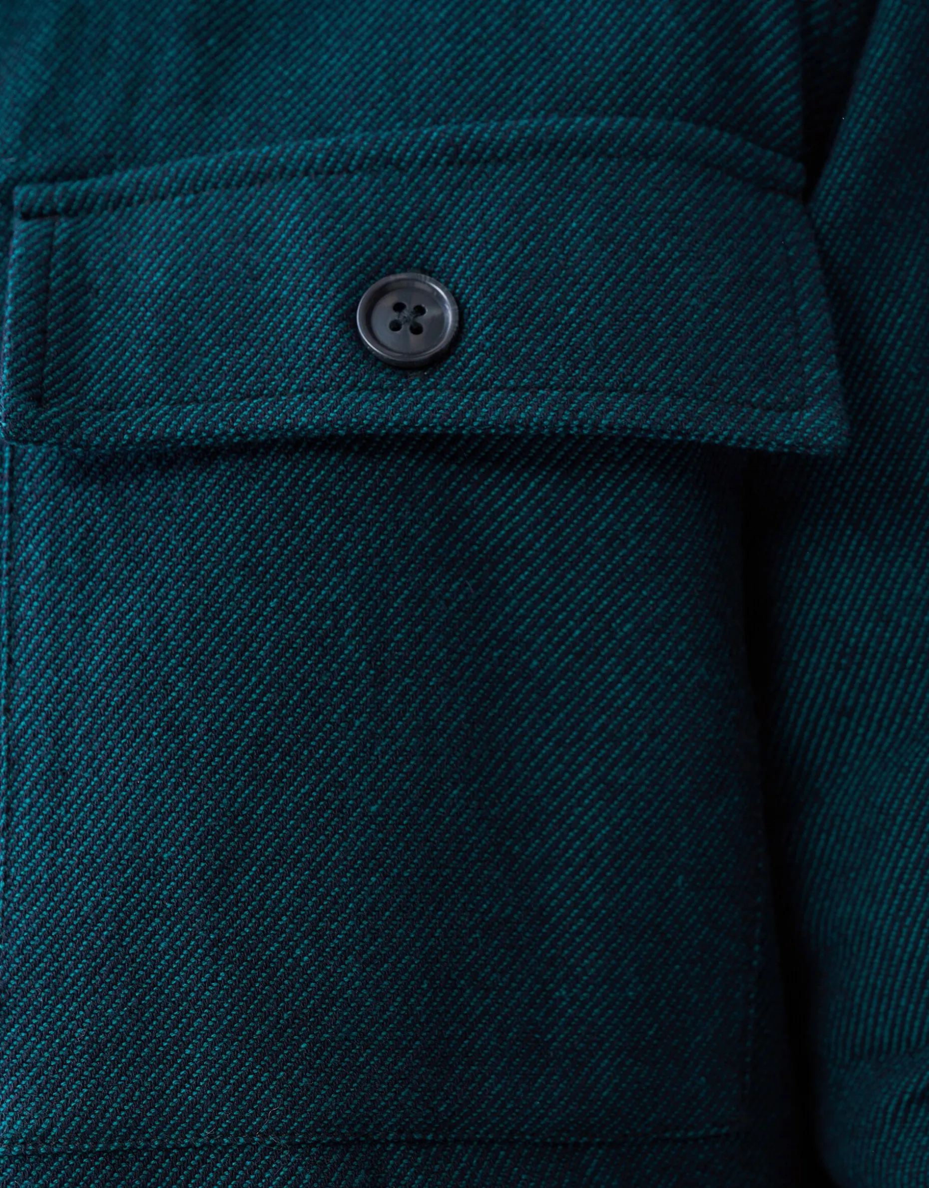 Padded Overshirt Donkergroen