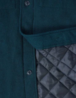 Padded Overshirt Donkergroen