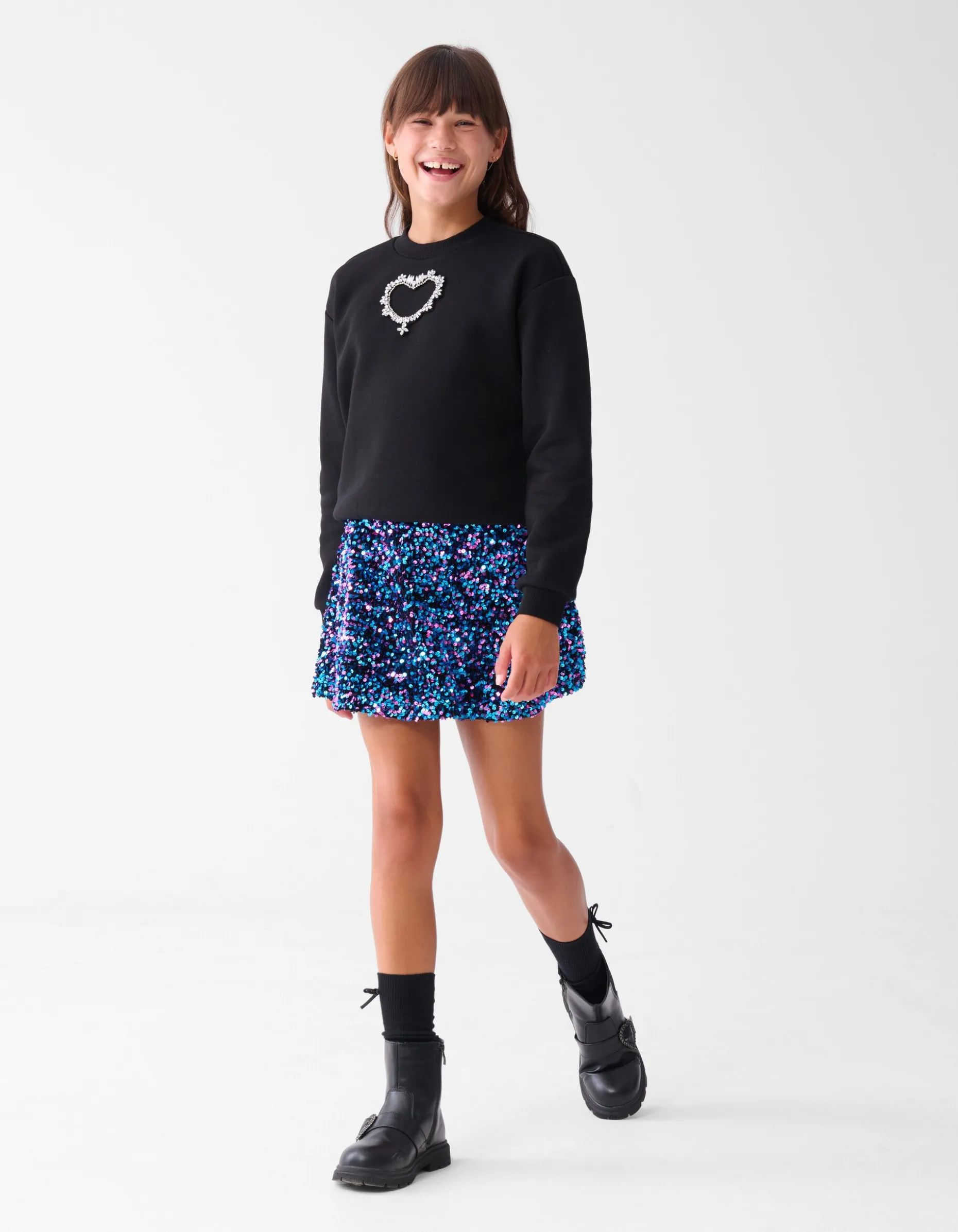 Pailletten Rok Multicolor