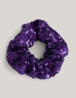 Pailletten Scrunchie Paars