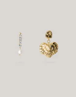 Parel Strass Oorbellen Goud