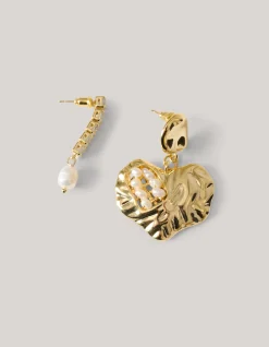 Parel Strass Oorbellen Goud