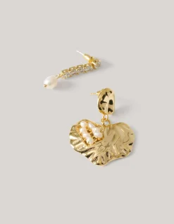 Parel Strass Oorbellen Goud