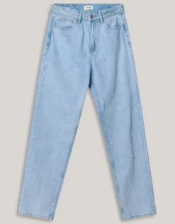 Parel Wide Leg Jeans Lichtblauw