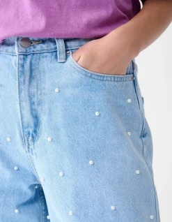 Parel Wide Leg Jeans Lichtblauw