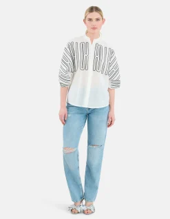Patch Blouse Wit